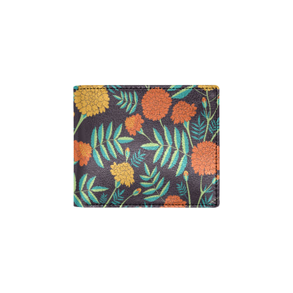 Marigold Pattern Print Design MR01 Men's ID Card Wallet