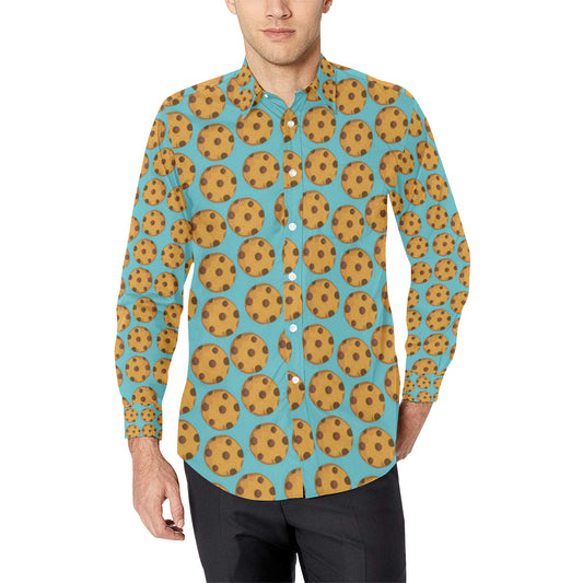 Cookie Pattern Print Design 01 Men's Long Sleeve Shirt
