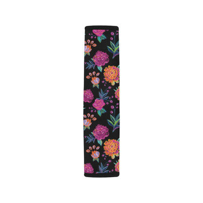 Marigold Pattern Print Design MR02 Car Seat Belt Cover