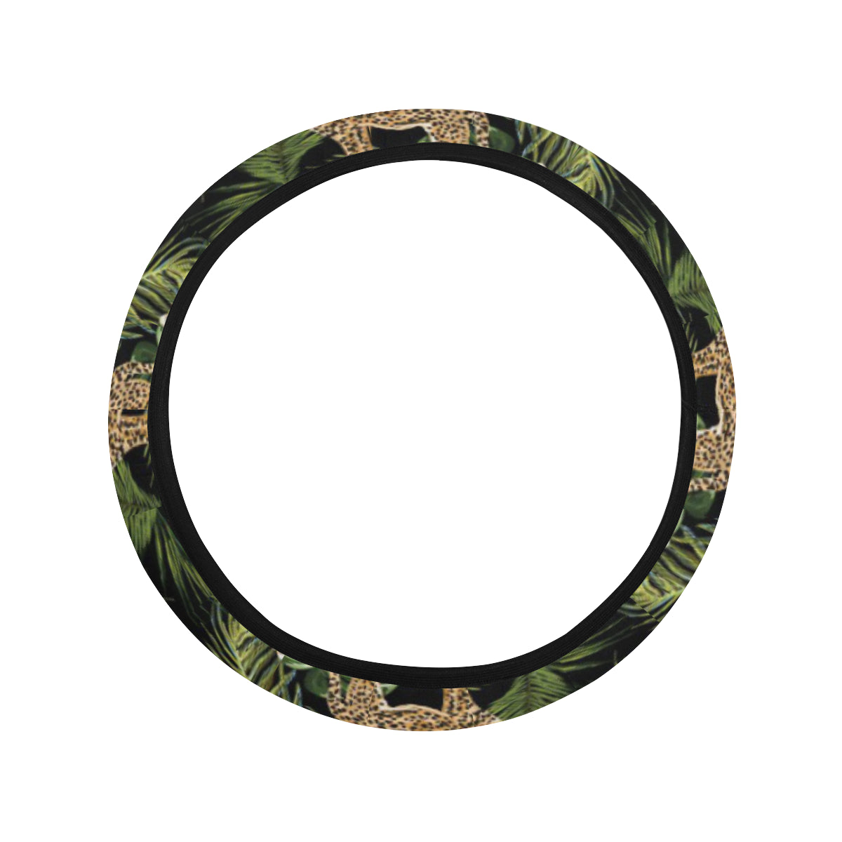 Cheetah Pattern Print Design 05 Steering Wheel Cover with Elastic Edge