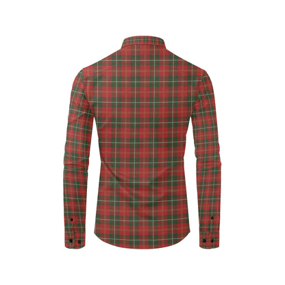 Holiday Tartan Plaid Pattern Men's Long Sleeve Shirt