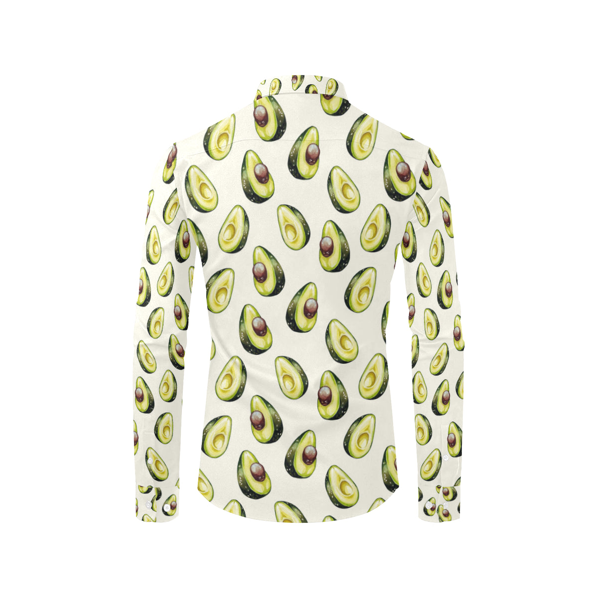 Avocado Pattern Print Design 01 Men's Long Sleeve Shirt