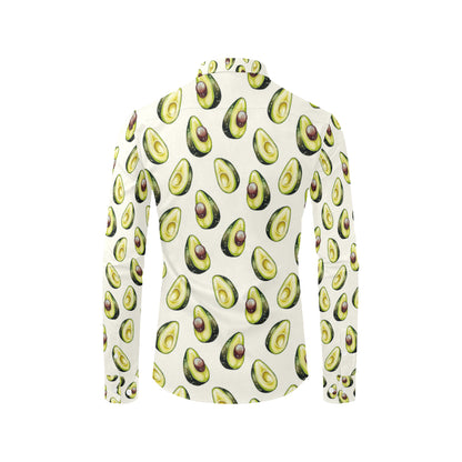 Avocado Pattern Print Design 01 Men's Long Sleeve Shirt
