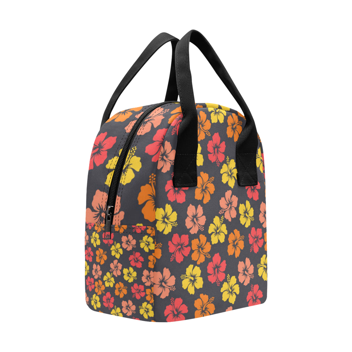 Hibiscus Pattern Print Design HB024 Insulated Lunch Bag