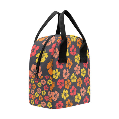 Hibiscus Pattern Print Design HB024 Insulated Lunch Bag