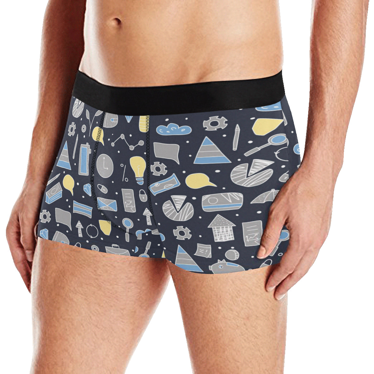 Accounting Financial Pattern Print Design 04 Men's Boxer Briefs