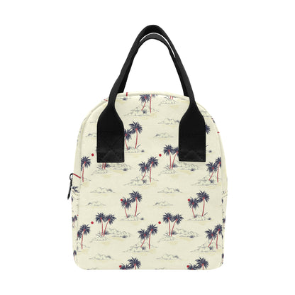 Palm Tree Pattern Print Design PT08 Insulated Lunch Bag