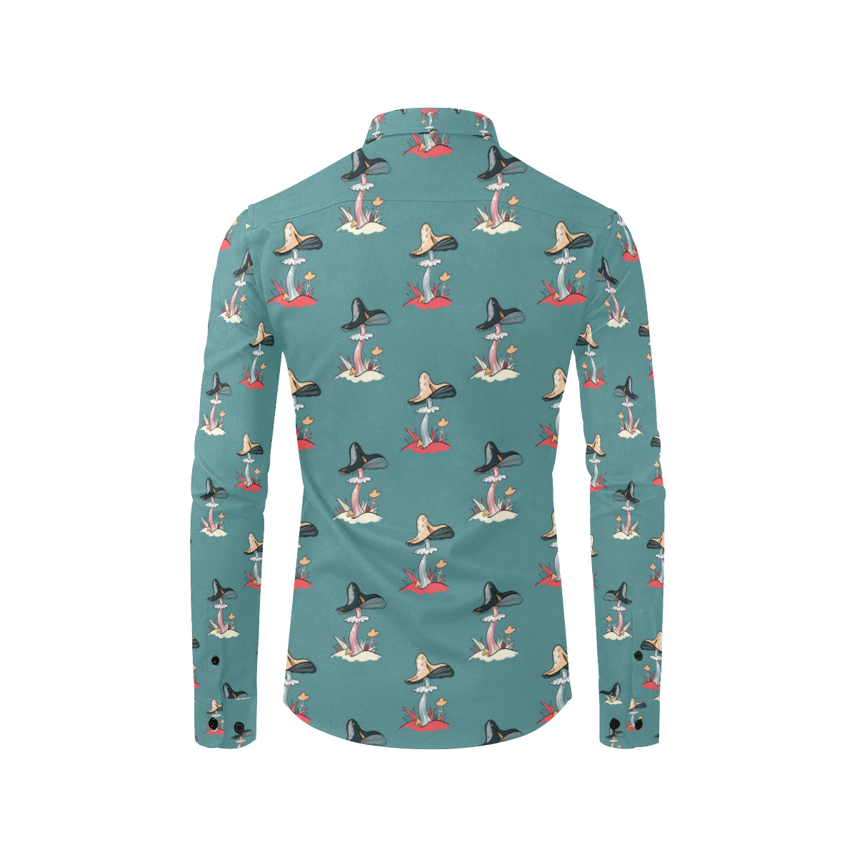 Mushroom Pattern Print Design A04 Men's Long Sleeve Shirt