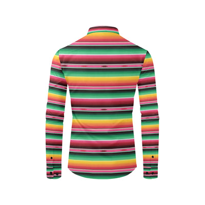 Mexican Blanket Classic Print Pattern Men's Long Sleeve Shirt