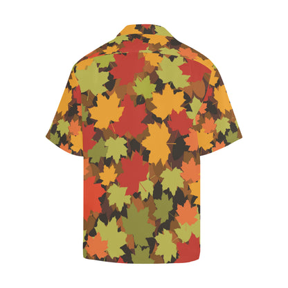 Maple Leaf Pattern Print Design 05 Men's Hawaiian Shirt