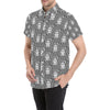 Buddha Pattern Print Design 05 Men's Short Sleeve Button Up Shirt