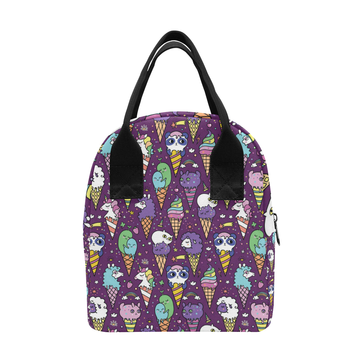 Ice Cream Pattern Print Design IC07 Insulated Lunch Bag