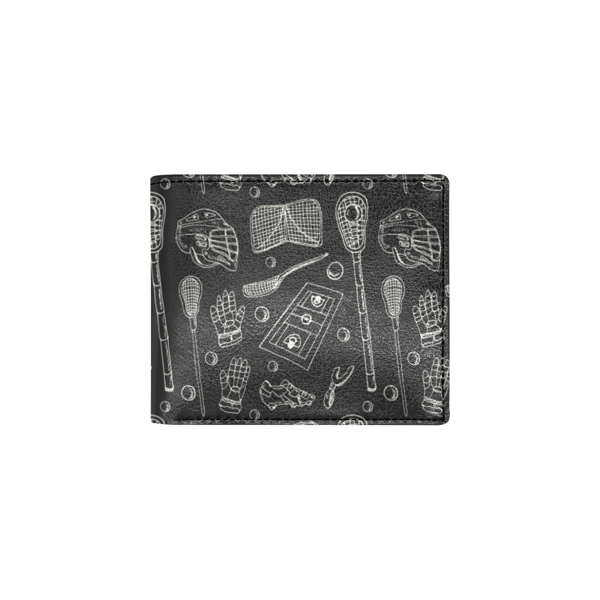 Lacrosse Pattern Print Design 01 Men's ID Card Wallet