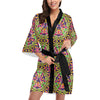 Peace Sign Pattern Print Design A04 Women's Short Kimono