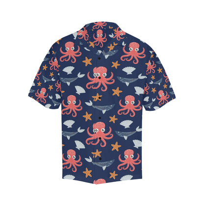 Octopus Pattern Print Design A04 Men's Hawaiian Shirt