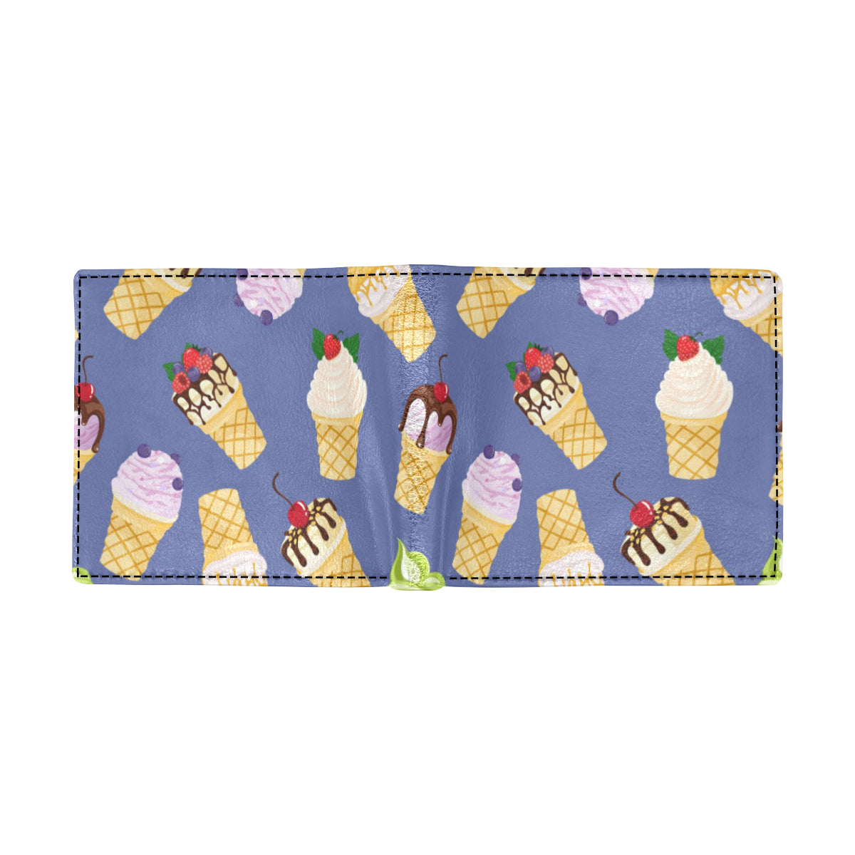 Ice Cream Pattern Print Design IC03 Men's ID Card Wallet