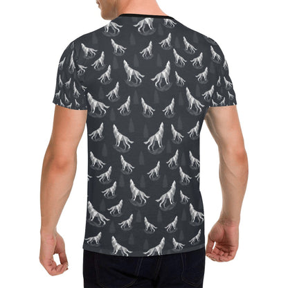 Wolf Print Design LKS303 Men's All Over Print T-shirt