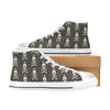 Skull King Print Design LKS307 High Top Women's White Shoes