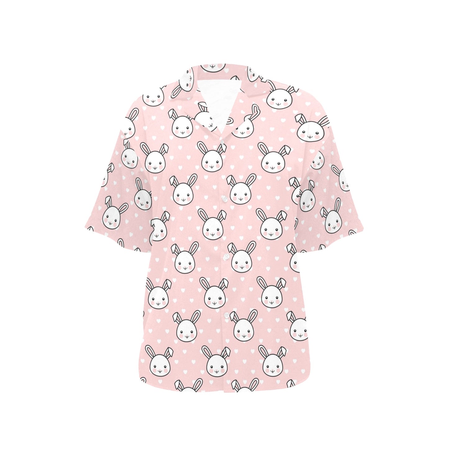 Rabbit Pattern Print Design RB02 Women's Hawaiian Shirt