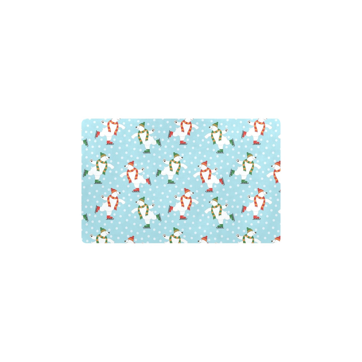 Polar Bear Pattern Print Design PB07 Kitchen Mat