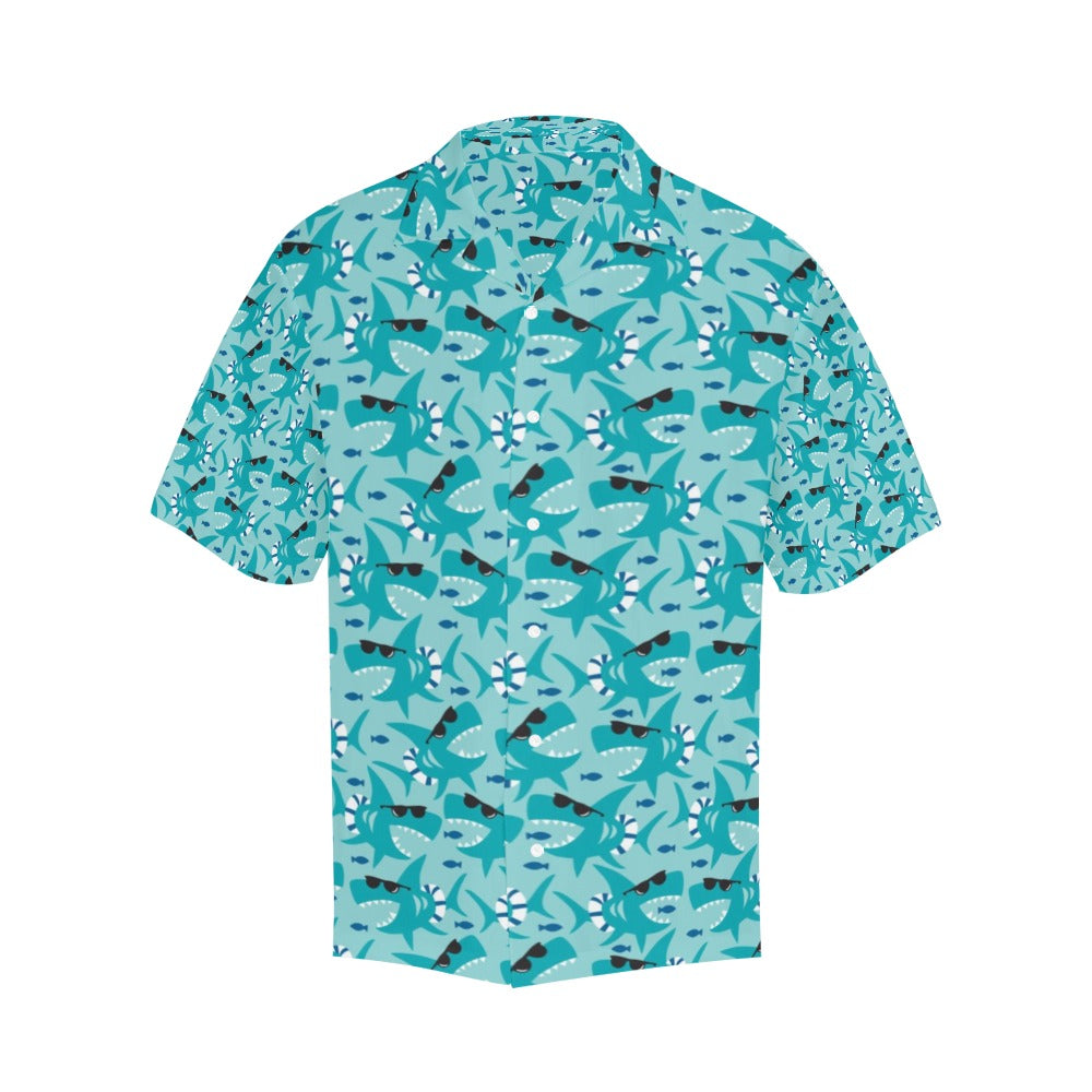 Shark Cute Print Design LKS302 Men's Hawaiian Shirt