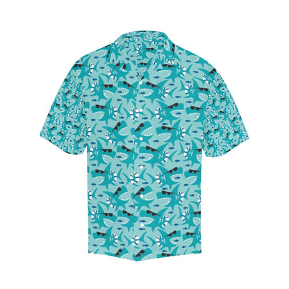Shark Cute Print Design LKS302 Men's Hawaiian Shirt
