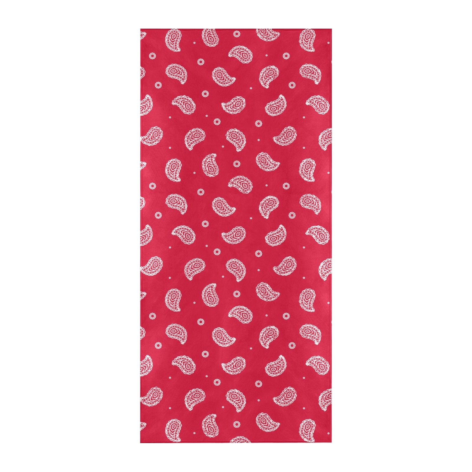 Bandana Red Paisley Print Design LKS305 Beach Towel 32" x 71"