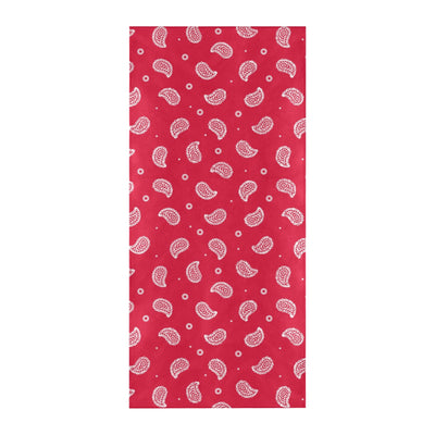 Bandana Red Paisley Print Design LKS305 Beach Towel 32" x 71"