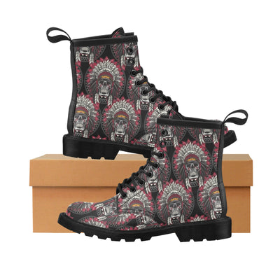 Native Indian Skull Women's Boots