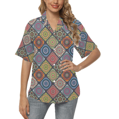 Bohemian Pattern Print Design 05 Women's Hawaiian Shirt