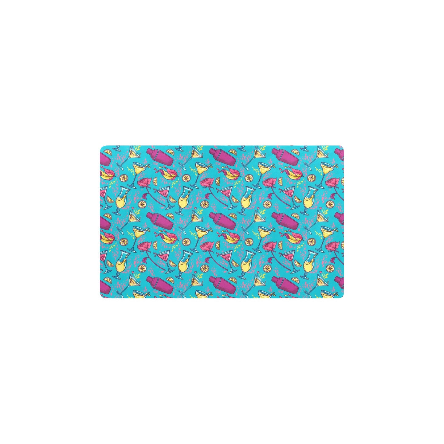 Cocktail Pattern Print Design 03 Kitchen Mat