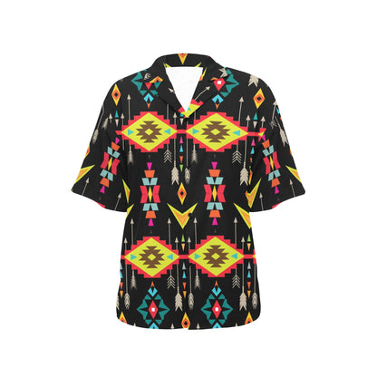 Native Pattern Print Design A05 Women's Hawaiian Shirt