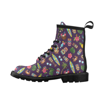 Hawaiian Themed Pattern Print Design H024 Women's Boots