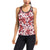 Red Hibiscus Pattern Print Design HB01 Women's Racerback Tank Top