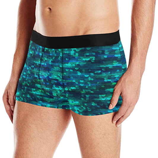 Mermaid Scales Pattern Print Design 06 Men's Boxer Briefs