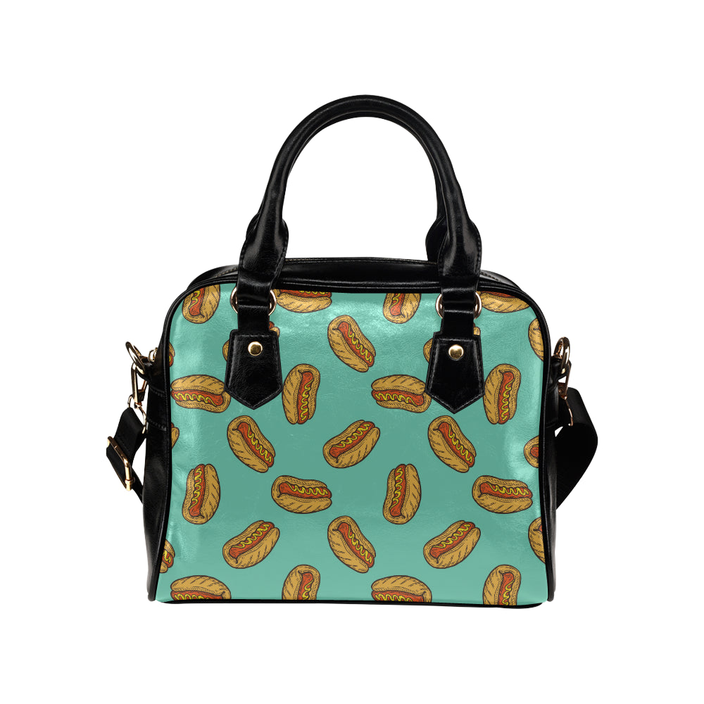 Hot Dog Pattern Print Design 04 Shoulder Handbag