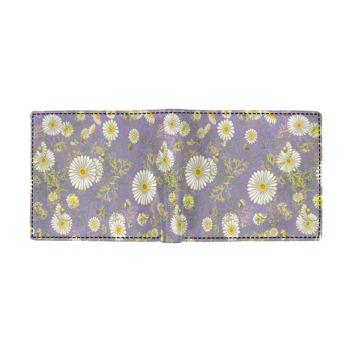 Daisy Pattern Print Design DS011 Men's ID Card Wallet
