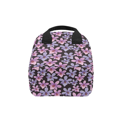 Orchid Pattern Print Design OR08 Insulated Lunch Bag