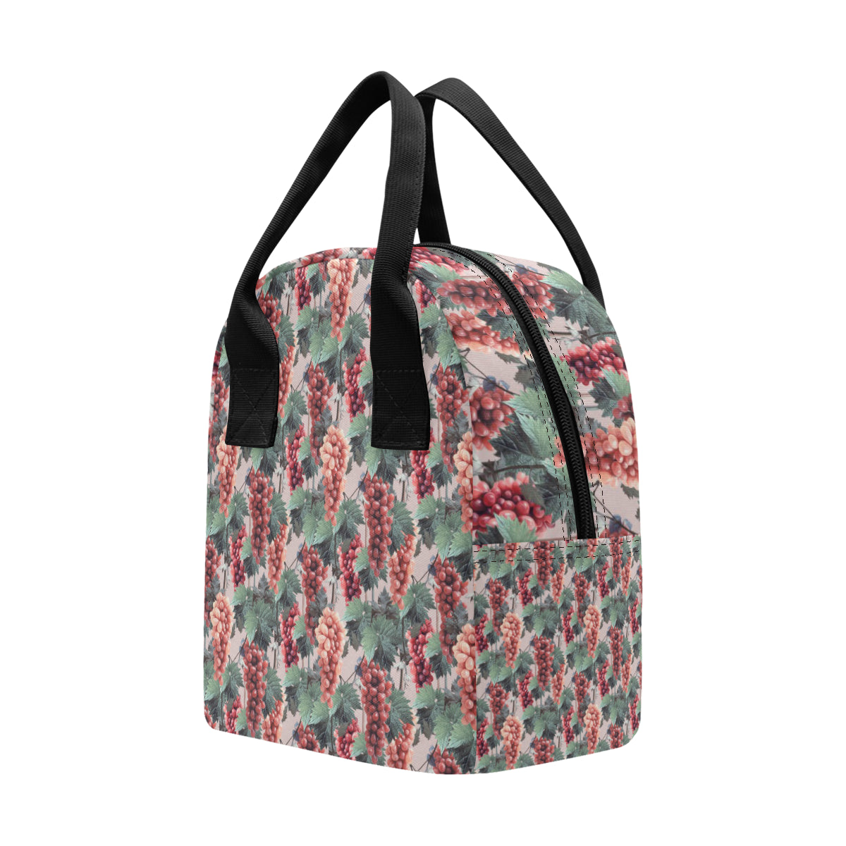 Grape Pattern Print Design GP01 Insulated Lunch Bag