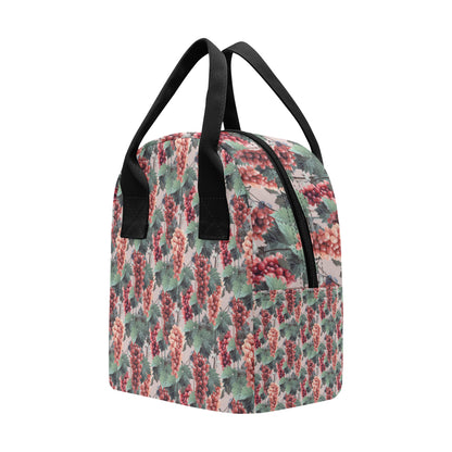 Grape Pattern Print Design GP01 Insulated Lunch Bag