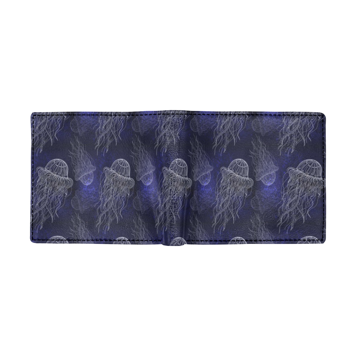 Jellyfish Pattern Print Design 02 Men's ID Card Wallet