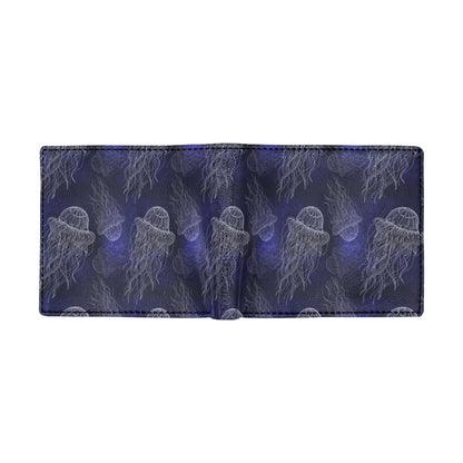Jellyfish Pattern Print Design 02 Men's ID Card Wallet