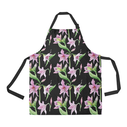 Amaryllis Pattern Print Design AL08 Apron with Pocket
