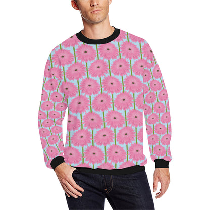 Gerberas Pattern Print Design GB01 Men Long Sleeve Sweatshirt
