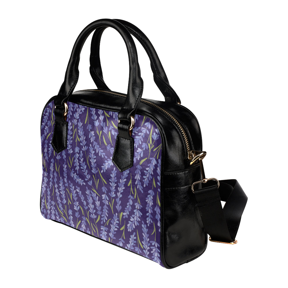 Lavender Pattern Print Design 03 Shoulder Handbag