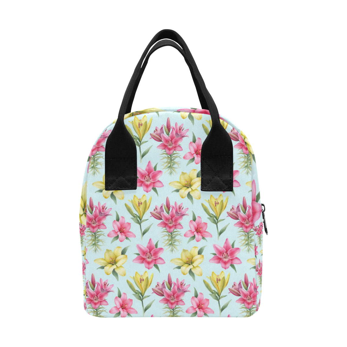 Lily Pattern Print Design LY010 Insulated Lunch Bag
