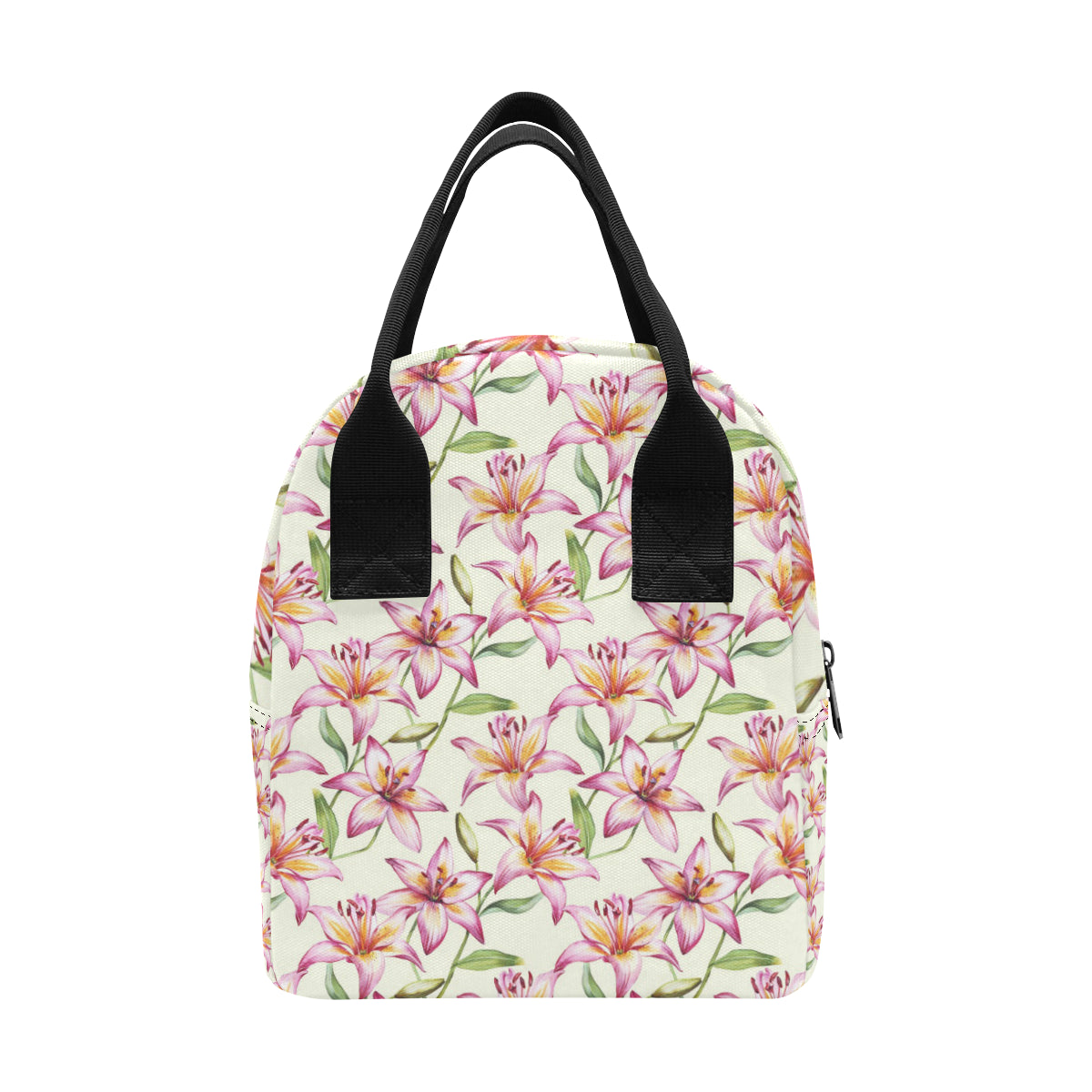 Lily Pattern Print Design LY011 Insulated Lunch Bag