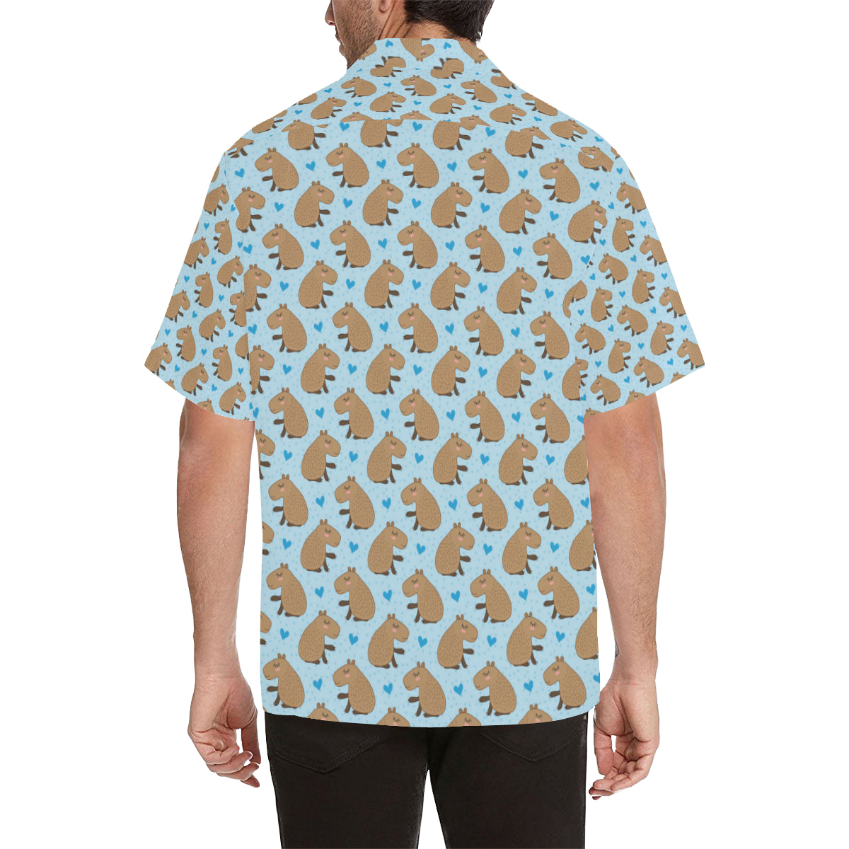Capybara Pattern Print Design 01 Men's Hawaiian Shirt