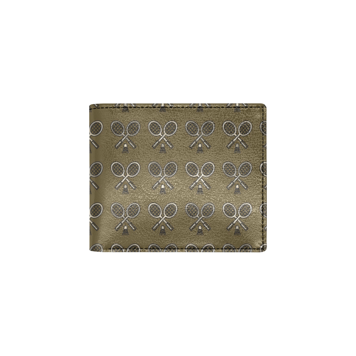 Badminton Pattern Print Design 07 Men's ID Card Wallet