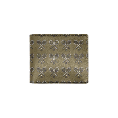 Badminton Pattern Print Design 07 Men's ID Card Wallet
